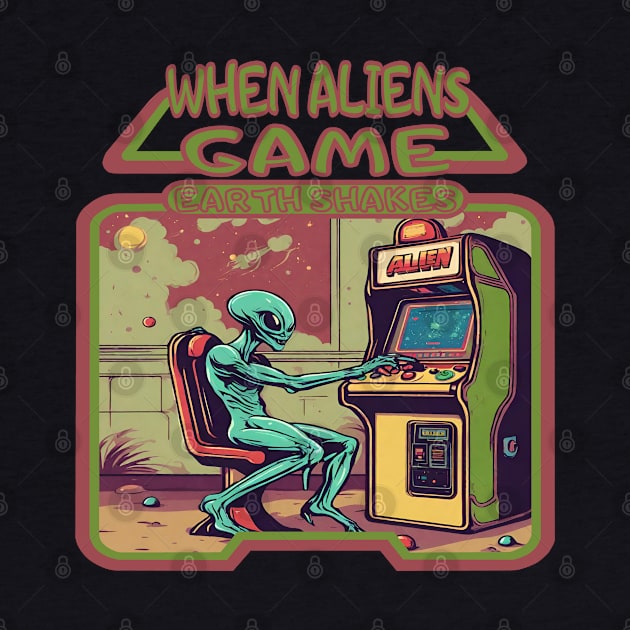 Alien Retro Gaming by Ilustradamus